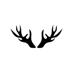Silhouettes of deer antlers