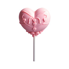 Cupid's Arrow Cake Pops, Cake pops decorated as Cupid's arrows with heart-shaped tips isolated on transparent background
