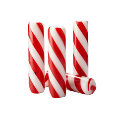 Candy Canes, Red and white striped candy canes isolated on transparent background
