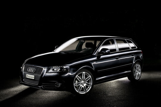 Greifensee, Zuerich, Switzerland - 08.02.2011 - modified Audi A3 S-Line in black