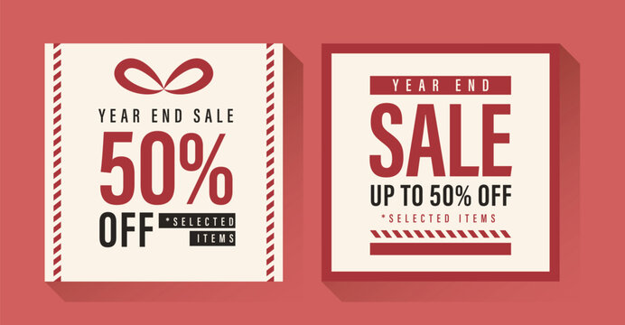 End of Year Sale Banner New Year Social Media Banner Template