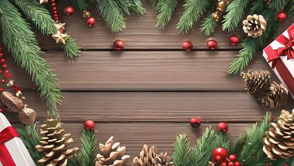 Abstract Christmas background image Realistic oil painting style There is space for entering text.