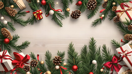 Fototapeta na wymiar Abstract Christmas background image Realistic oil painting style There is space for entering text.