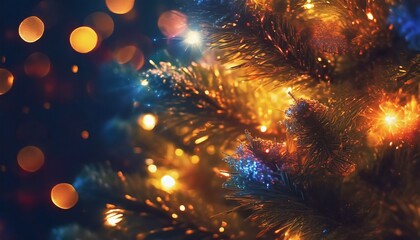 Naklejka premium christmas lights background