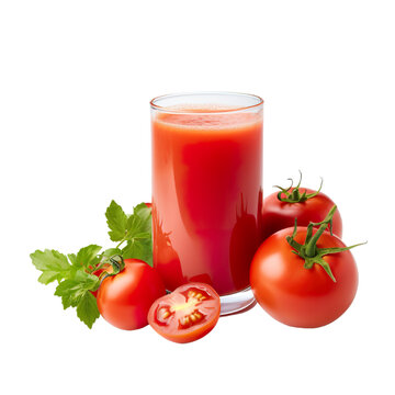 Tomato Juice on a white background isolated PNG