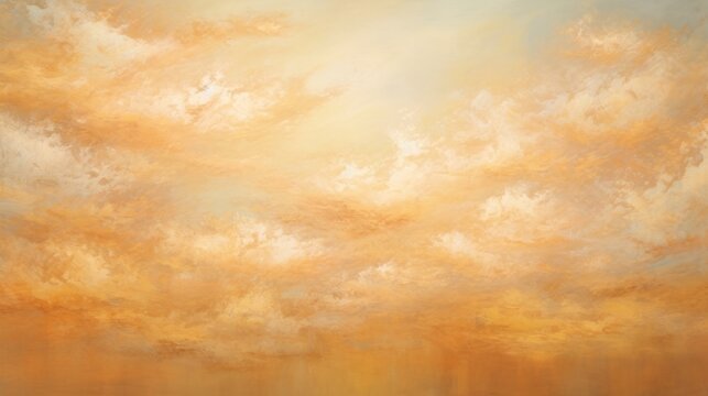 A painting of a sky with clouds in the background