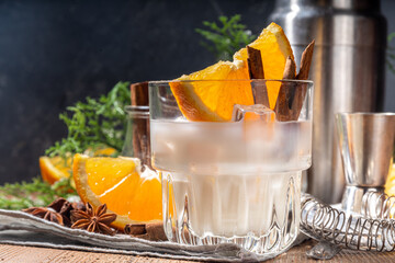 Homemade milk and honey cocktail