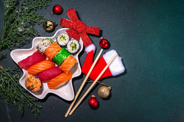 Sushi for Christmas New Year party