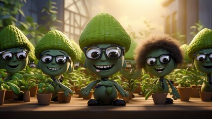 World Cannabis Day 20th April 3D Cartoon Generative AI