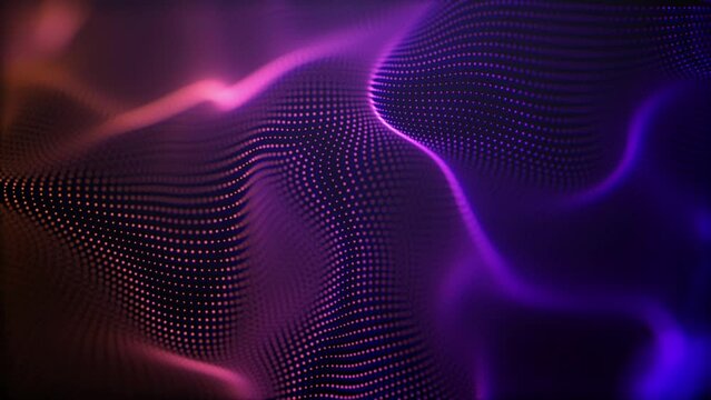 Abstract gradient soft wave depth of field effect. Timeless luxury design video loop animated dotted blurred background.