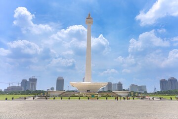 Monas, Beautiful view of the National Monument in Jakarta, the capital of Indonesia