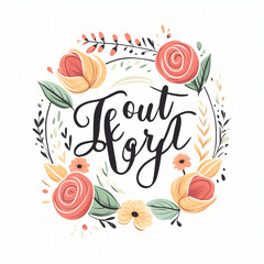 Hand lettering typography