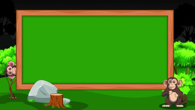 Back-to-school frame background animation. School elements frame animation. Kids education frame. Background animation.