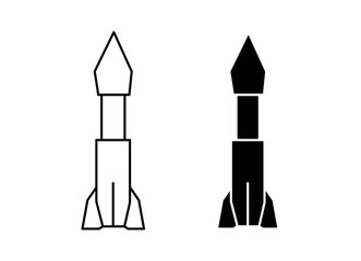 Missile vector icon set. vector illustration