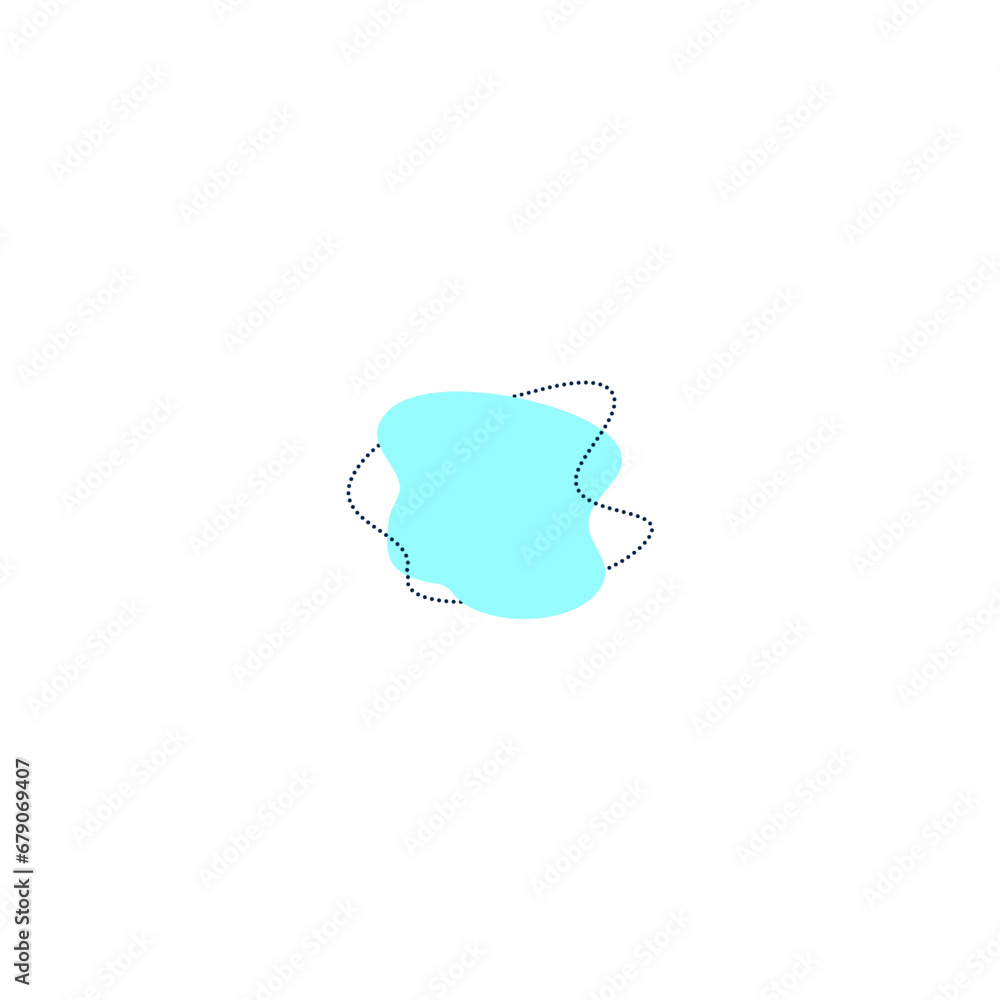 Poster set of blob elements set vector vector