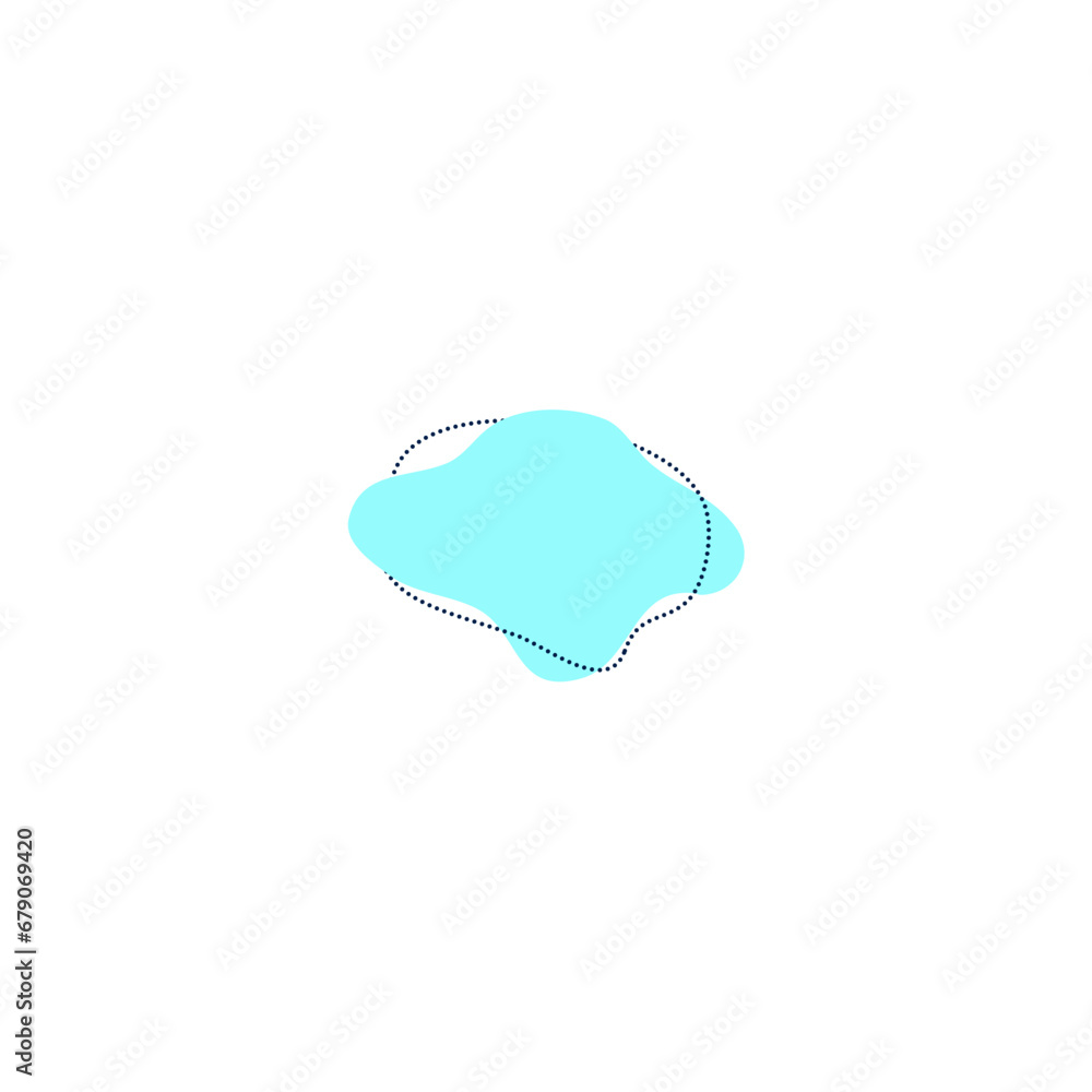 Poster set of blob elements set vector shape