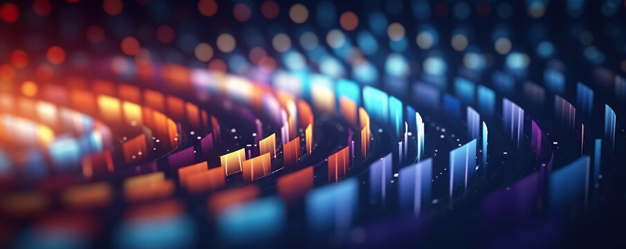 Abstract technology background. Ideal for neural network, cybersecurity, data stream, database, science, supercomputer, cloud computing, etc. © Yeti Studio