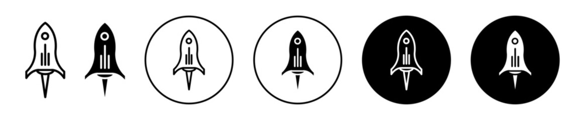 Missile vector icon illustration set