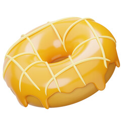 Mango Donuts 3D Icon