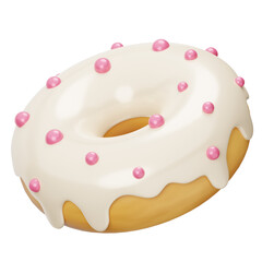 Vanilla Donuts 3D Icon