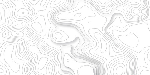 Abstract wave paper pattern with lines. Abstract Vector geographic contour map and topographic contours map background. Abstract white pattern topography vector background. Topographic map background - obrazy, fototapety, plakaty