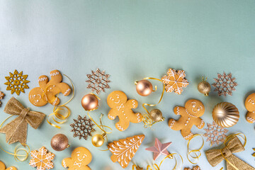 Christmas Gingerbread cookie background