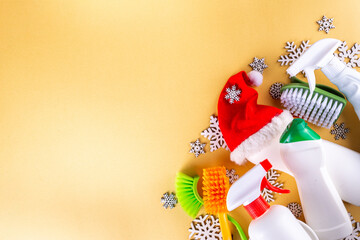 Christmas and winter cleaning background