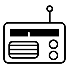 Solid glyph icon  Radio icon