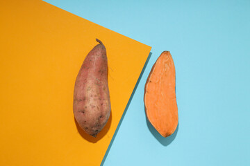 Sweet potato, concept of healthy food, vegetables