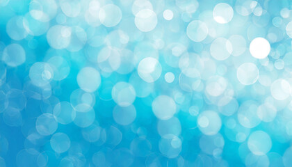 Blue and white bokeh bubbles pattern, abstract background