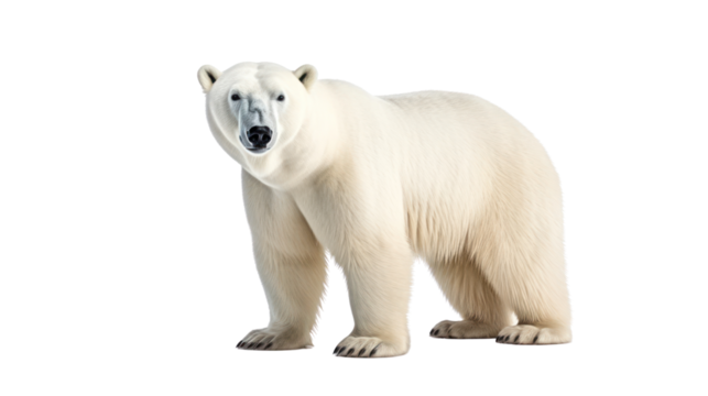 Polar bear on the transparent background