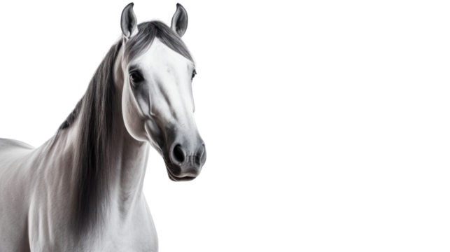 Arabian horse on the transparent background