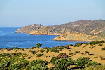 sand dunes - Ammothines, Gomati area, Lemnos island, Greece, Aegean Sea