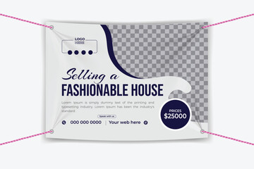 Modern Real Estate vinyl banners design template