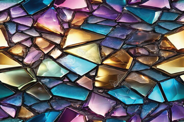 shiny surface texture broken glass effect no background or broken crystal like shiny surface texture - obrazy, fototapety, plakaty