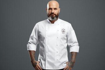 A handsoem man wearing a chef jacket. The Epitome of Elegance in Chef Jacket Design