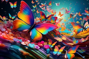 abstract background with butterfly