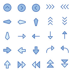 Filled Color Outline icons for Arrow 