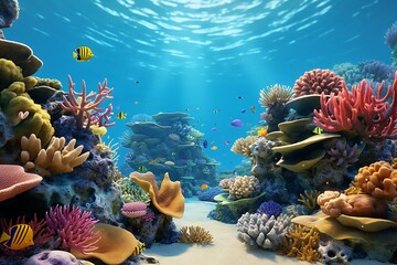 Fototapeta na wymiar coral reef in the sea. Underground marine life