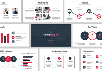 Annual Report Presentation Template Design Layout