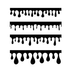 Dripping drops vector illustration. Editable graphic resources. Paint dripping. Dripping liquid. Flowing liquid. 