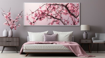 Interior Beautiful Modern Bedroom Spring Flowers, HD, Background Wallpaper, Desktop Wallpaper