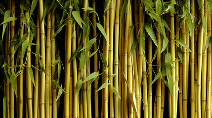 Fototapeta premium Dense Bamboo Forest Close-Up Texture