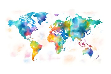 Fototapeta na wymiar world map with splashes. Creative world map