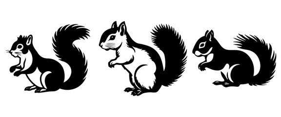 squirrel silhouettes 