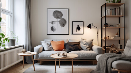 scandinavian style interior living room