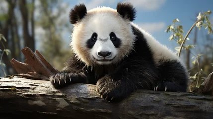 Deurstickers Cute panda wallpapers © avivmuzi