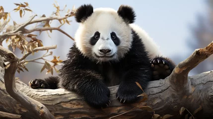 Zelfklevend Fotobehang Cute panda wallpapers © avivmuzi