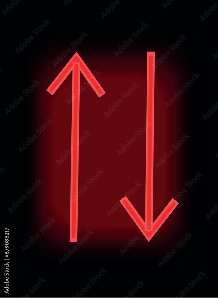 Poster red neon element in cartoon style. this image with red neon elements of set showcase a vibrant paral