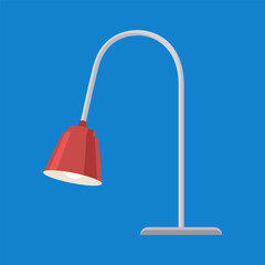 Flat illustration of Table Lamp on blue background